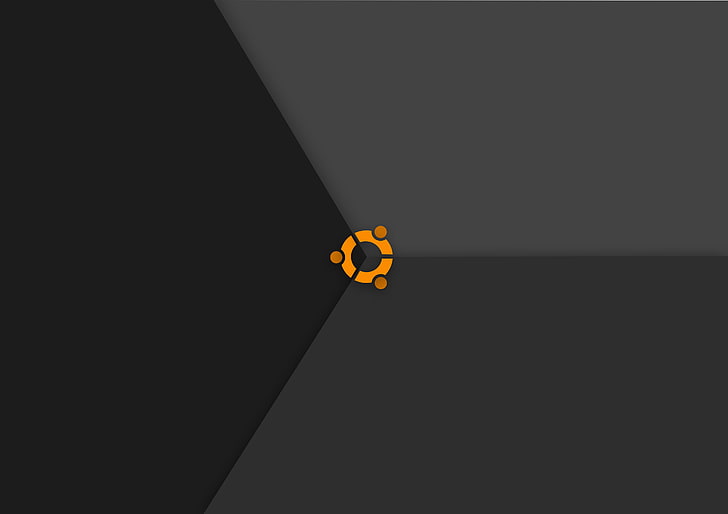black, grey, Linux, Simple Background, Ubuntu, HD wallpaper