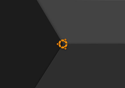 black, grey, Linux, Simple Background, Ubuntu, HD wallpaper HD wallpaper
