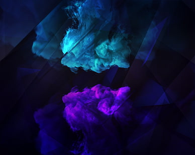 фиолетовый и синий дым, аннотация, графический дизайн, вектор, HD обои HD wallpaper