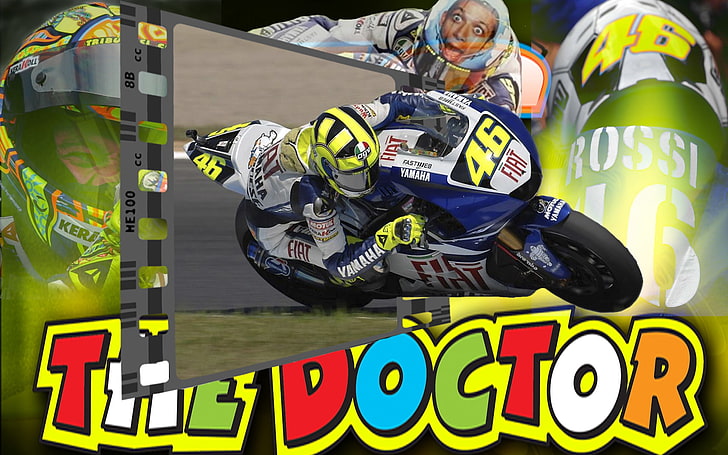 46 motoGP The Doctor Motorcycles Yamaha HD Art, motoGP, Rossi, Corrida, 46, The Doctor, Valentino, HD papel de parede
