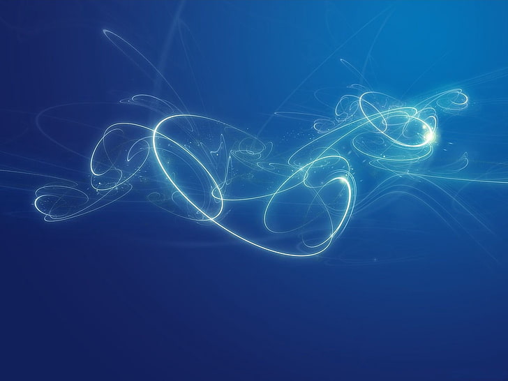 blaue Linie Illustration, Linie, Spirale, Rauch, Muster, HD-Hintergrundbild