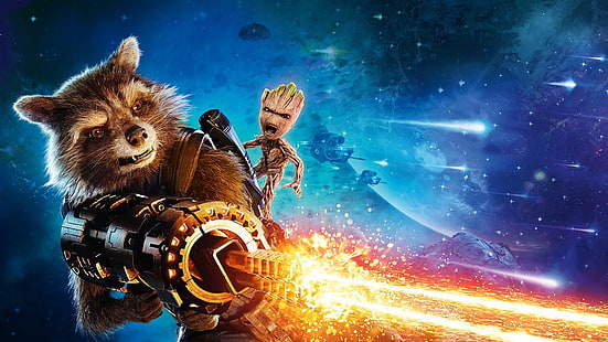 Groot, Wächter der Galaxis, Marvel Cinematic Universe, Wächter der Galaxis2, Raketenwaschbär, Baby Groot, HD-Hintergrundbild HD wallpaper