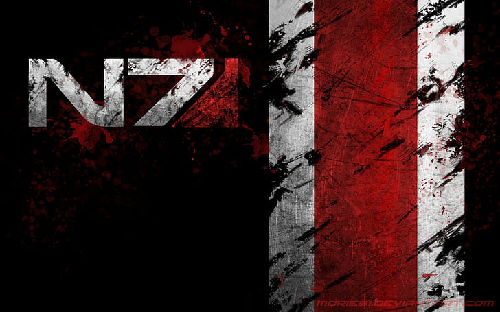 Mass Effect N7 HD, видео игри, ефект, маса, n7, HD тапет