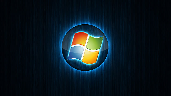 Logo Microsoft Windows, ordinateur, rayons, lumière, logo, emblème, fenêtres, volume, système d'exploitation, Fond d'écran HD