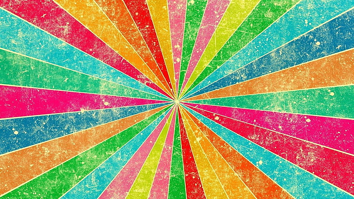 colors, point, center, middle, colorfull, HD wallpaper
