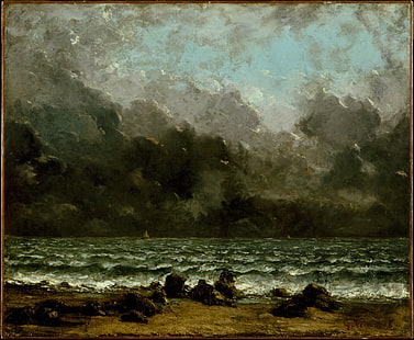 Gustave Courbet, arte clásico, pintura al óleo, Fondo de pantalla HD HD wallpaper