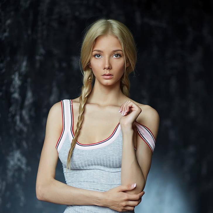 chest, hair, Girl, Dmitry Lobanov, Katerina Shiryaeva, HD wallpaper
