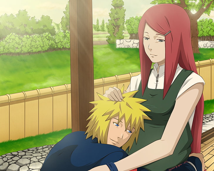 Minato e Kushina relaxam em nova ilustração de Naruto