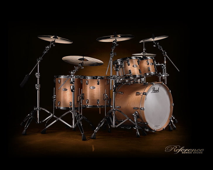 beige and silver drum set, Music, Drums, Drum Set, HD wallpaper