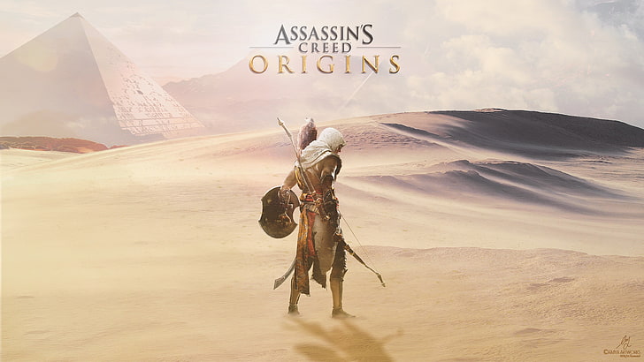 Plakat Assassin's Creed Origins, Assassin's Creed: Origins, gry wideo, Assassin's Creed, Tapety HD
