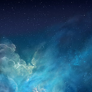manzana inc_ galaxia espacio cielo ios 7, Fondo de pantalla HD HD wallpaper