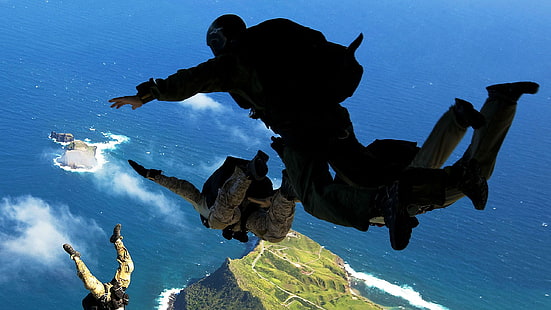военни, парашутисти, Хавай, армия на САЩ, войник, HD тапет HD wallpaper
