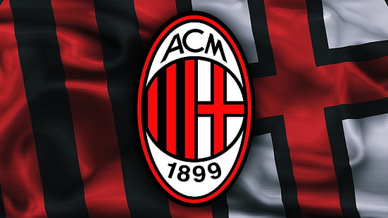 ACM 1899ロゴ、ミラノ、サッカー、スポーツ、ロゴ、サッカークラブ、 HDデスクトップの壁紙 HD wallpaper