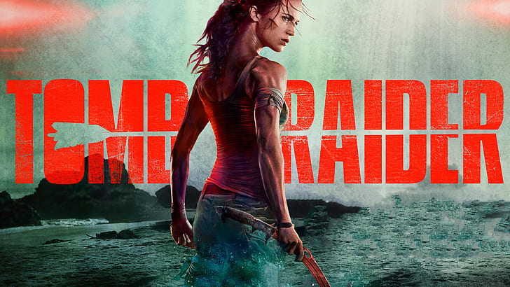 Tomb Raider 2018, Alicia Vikander, films, Fond d'écran HD