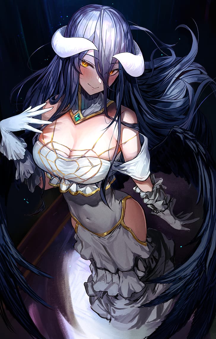 Overlord, Albedo (OverLord), cleavage, HD wallpaper