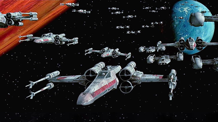Star Wars Fleet Of Combat Aircraft With X Wings Scenarios Of Video Game Wallpaper Widescreen Hd, HD wallpaper