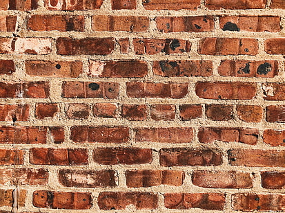 muro di cemento marrone e grigio, muro, mattone, superficie, tessitura, Sfondo HD HD wallpaper