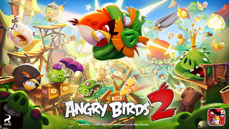 Angry Birds 2 Game, Игра, Птицы, Злой, HD обои