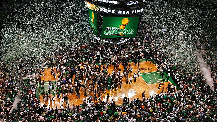 Баскетбольная площадка Boston Celtics, Баскетбол, холл, финал, HD обои