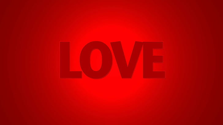 LOVE HD ، نص الحب ، الحب ، الأحمر، خلفية HD