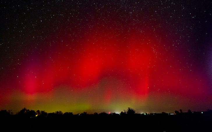 Northern Lights surpreendentes sobre Michigan, luzes do norte, natureza, aurora, natureza e paisagens, HD papel de parede