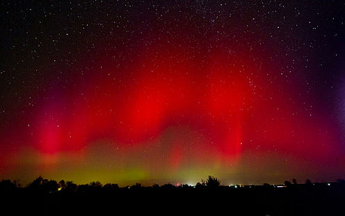 Incredibile aurora boreale sopra Michigan, aurora boreale, natura, aurora, natura e paesaggi, Sfondo HD HD wallpaper