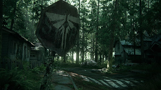 зеленые высокие деревья, The Last of Us Часть 2, The Last of Us 2, HD обои HD wallpaper