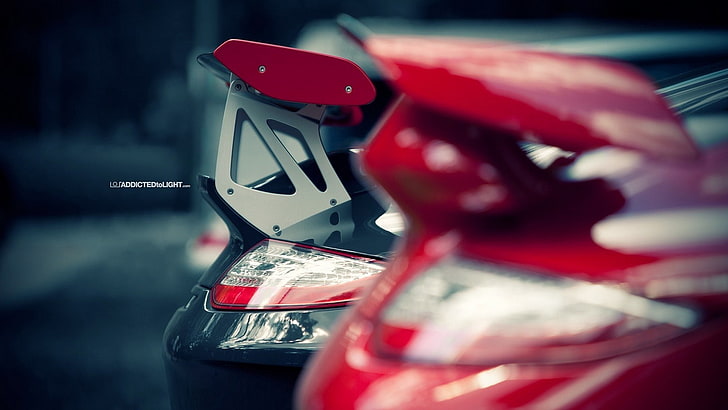 جناح سيارة احمر بورش 911 سيارة، خلفية HD