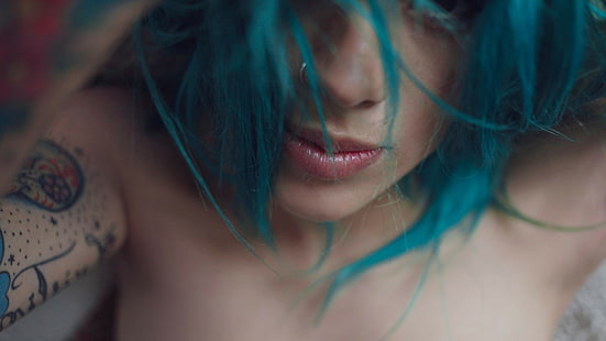 gefärbtes Haar, Kieve Suicide, Tattoo, Piercing, HD-Hintergrundbild HD wallpaper