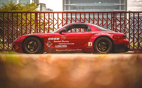 Auto, rot, Tuning, Mazda rx7, rx 7, HD-Hintergrundbild HD wallpaper