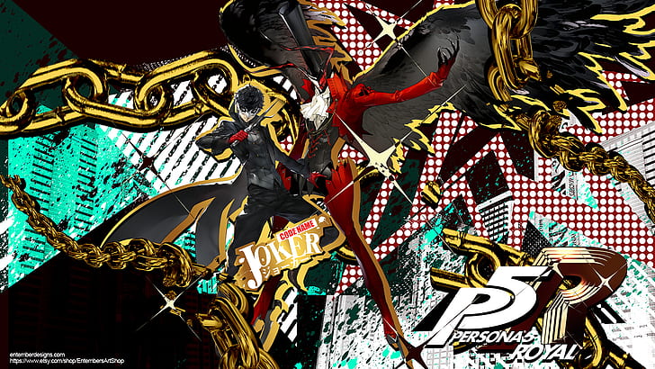 Persona, Persona 5, Arsene (Persona 5), Joker (Persona), HD wallpaper
