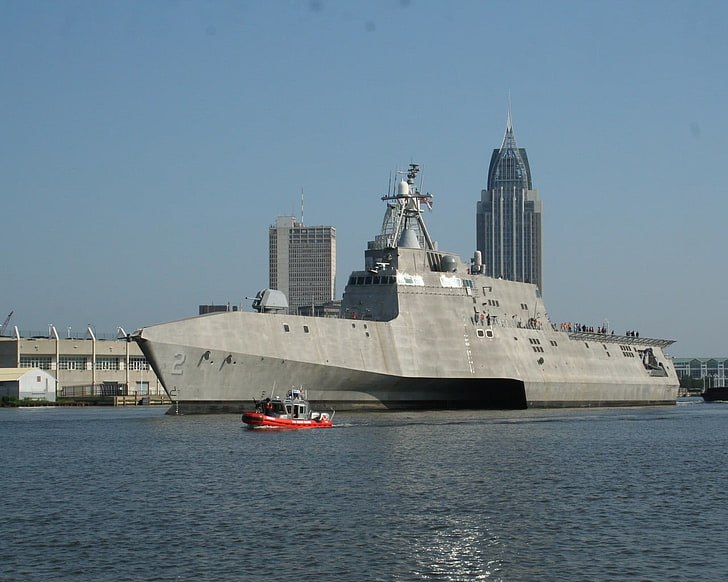 barco branco e preto no barco, navio de guerra, veículo, navio, militar, HD papel de parede