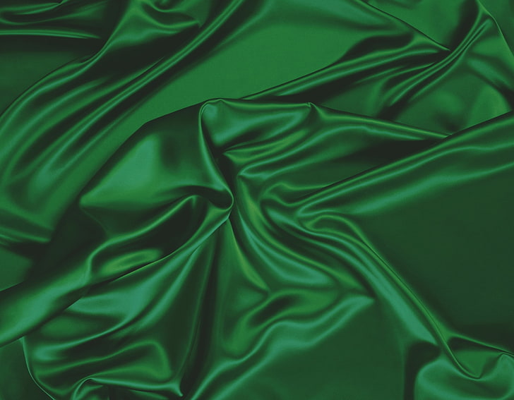 green garment, texture, fabric, green, folds, dark, HD wallpaper