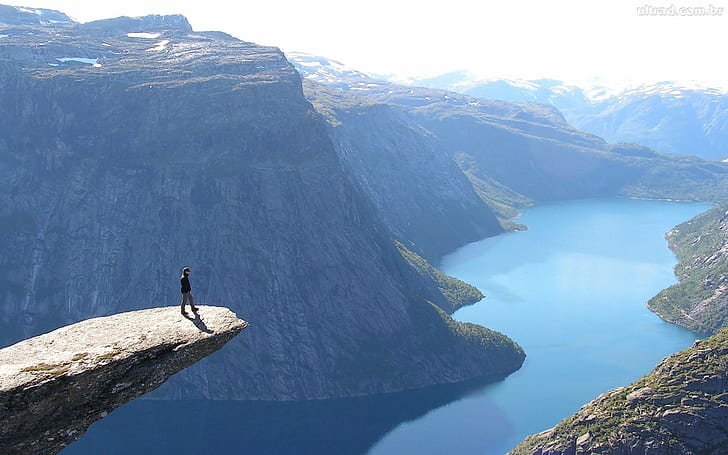 berg, landskap, fjord, HD tapet
