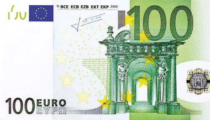 100 يورو اعمال شراء نقدا ائتمان عملة تمويل استثمار مال ملاحظة نجاح، خلفية HD