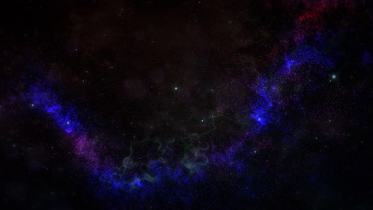 nuvole cosmiche viola e nere, astronomia, galassia, cielo stellato, Sfondo HD