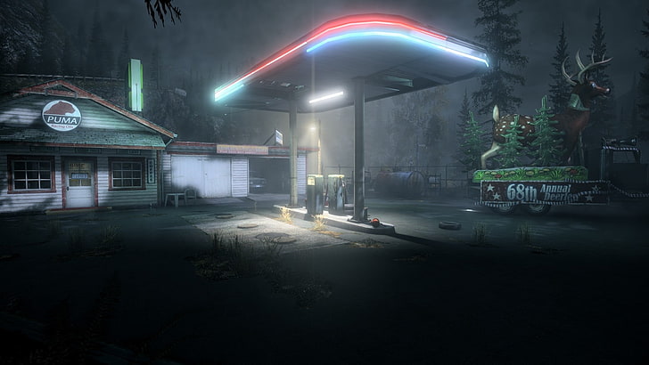 graue Tankstelle, Alan Wake, Videospiele, HD-Hintergrundbild