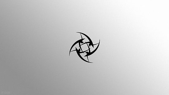 schwarzes Shuriken-Logo, Ninjas im Schlafanzug, Counter-Strike, Counter-Strike: Globale Offensive, Videospiele, Minimalismus, HD-Hintergrundbild HD wallpaper