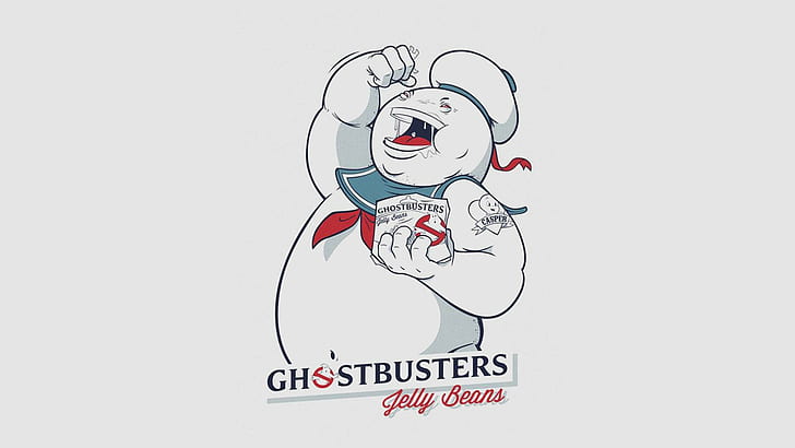Restez Puft Marshmallow Man - Ghostbusters, illustration de gelée de haricots fantômes, films, 1920x1080, ghostbusters, restez puft homme de guimauve, Fond d'écran HD