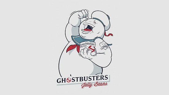 Stay Puft Marshmallow Man - Ghostbusters, ghostbuster jelly bean illustration, film, 1920x1080, ghostbusters, stay puft marshmallow man, Sfondo HD HD wallpaper