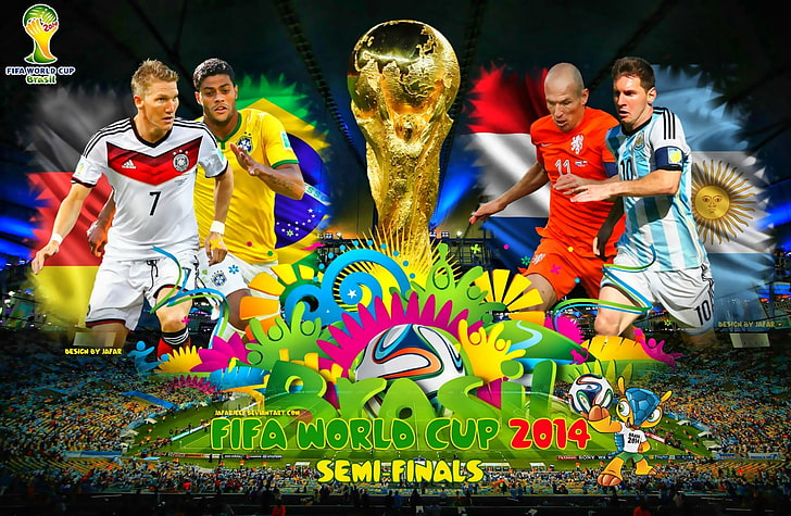 FIFA WORLD CUP 2014 SEMI-FINALS、FIFAワールドカップ2014の壁紙、スポーツ、サッカー、ワールドカップ2014、ライオネル・メッシ、メッシ、チャンピオンズリーグ、バイエルン・ミュンヘン、ナイキ、FIFAワールドカップ2014、ブラジル、オランダ、ワールドカップブラジル2014、ドイツ、アルゼンチンワールドカップ、リオネルメッシアルゼンチン、ハルクブラジル、オランダ、ロッベンオランダ、オランジェ、アルジェンロベン、fcバイエルン、2014年準決勝ワールドカップ、バスティアンシュヴァインシュタイガー、 HDデスクトップの壁紙