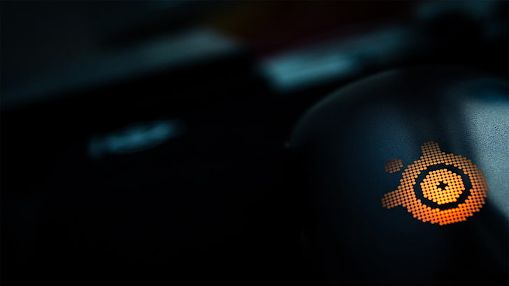 черно-оранжевое устройство Steelseries, SteelSeries, компьютер, HD обои