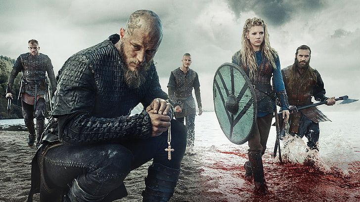 برنامج تلفزيوني ، Vikings ، Floki (Vikings) ، Lagertha (Vikings) ، Ragnar Lothbrok ، Rollo (Vikings) ، Vikings (برنامج تلفزيوني)، خلفية HD