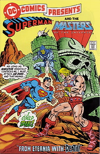 DC Comics Superman buku komik, He-Man, He-Man dan Masters of the Universe, Skeletor, Superman, DC Comics, Wallpaper HD HD wallpaper