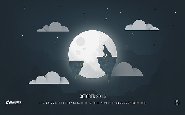 Halloween For October-October 2016 Calendar Wallpa.., HD wallpaper