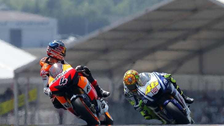 MotoGP-Fahrer, Geschwindigkeit, Schnell, Rennen, Rot, Stier, Repsol, HD-Hintergrundbild