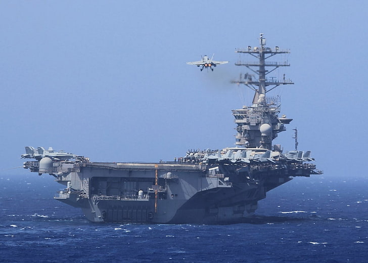 Warships, USS Nimitz (CVN-68), Aircraft Carrier, Boeing F/A-18E/F Super Hornet, Military, Navy, Warship, HD wallpaper