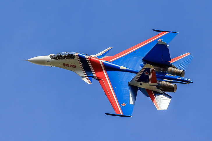 Jet Fighters, Sukhoi Su-30, Pesawat, Jet Fighter, Warplane, Wallpaper HD