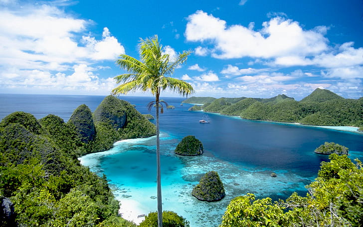 Raja Ampat Islands västra Papua Timur, Indonesien-vackra HD-bakgrundsbilder för skrivbordet, HD tapet