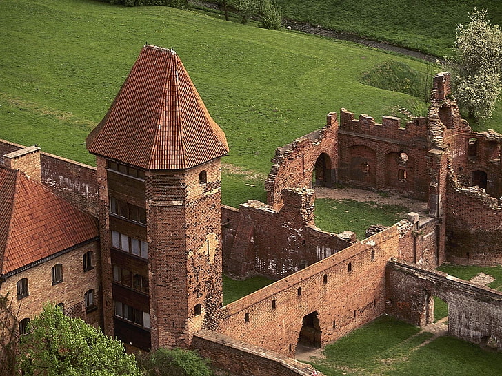 Castle of teutonic knights, Malbork, Pomerania, Poland, HD wallpaper